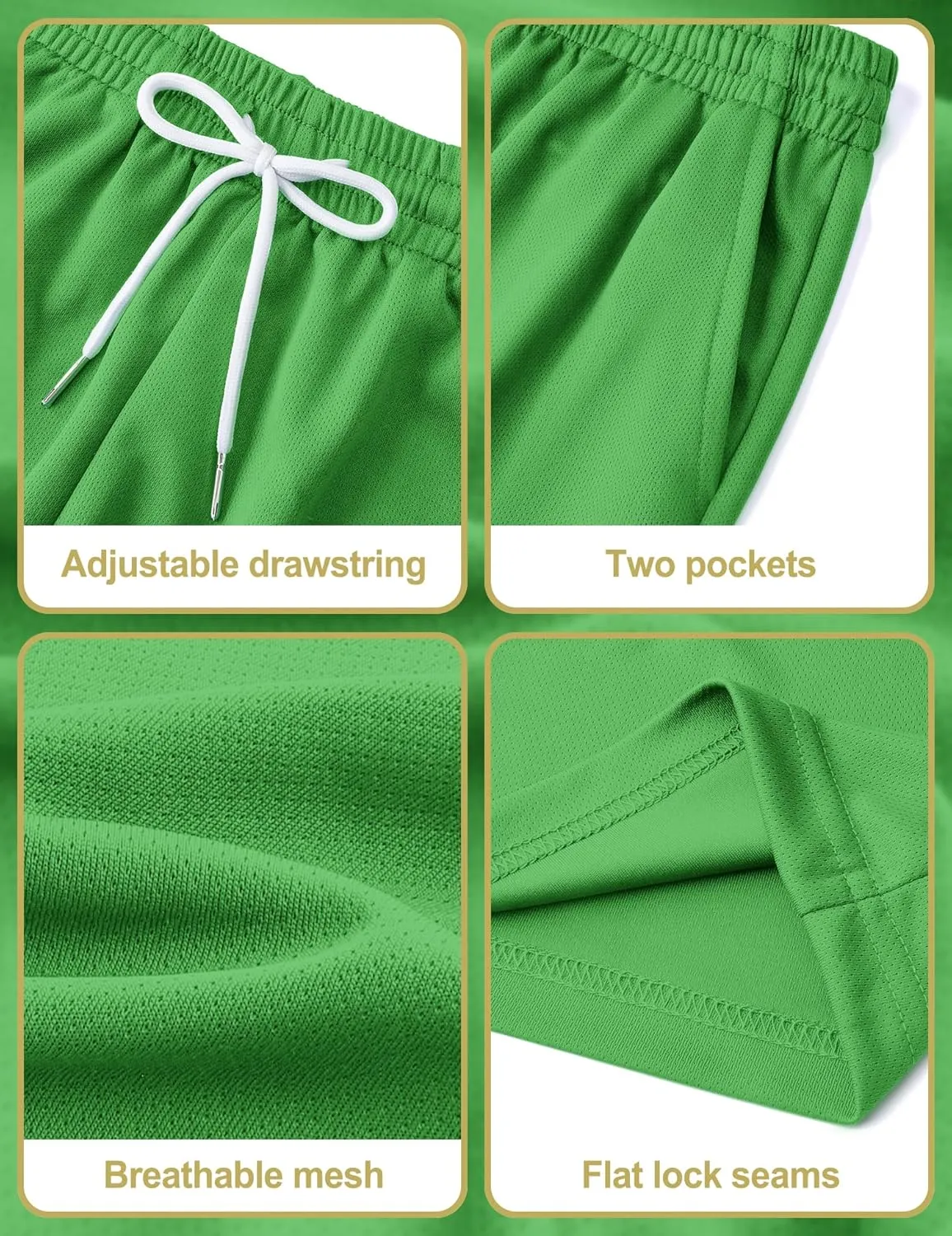 Boys Athletic Shorts Mesh Basketball Soccer Shorts Breathable Quick Dry Running Gym Activewear for Kids Youth 6-16 Years