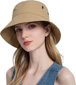 Bucket Rain Hat with Chin Strap Quick Drying Packable Sun Hat Unisex Wide Brim Outdoor Cowboy Summer Sun Hats