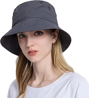 Bucket Rain Hat with Chin Strap Quick Drying Packable Sun Hat Unisex Wide Brim Outdoor Cowboy Summer Sun Hats