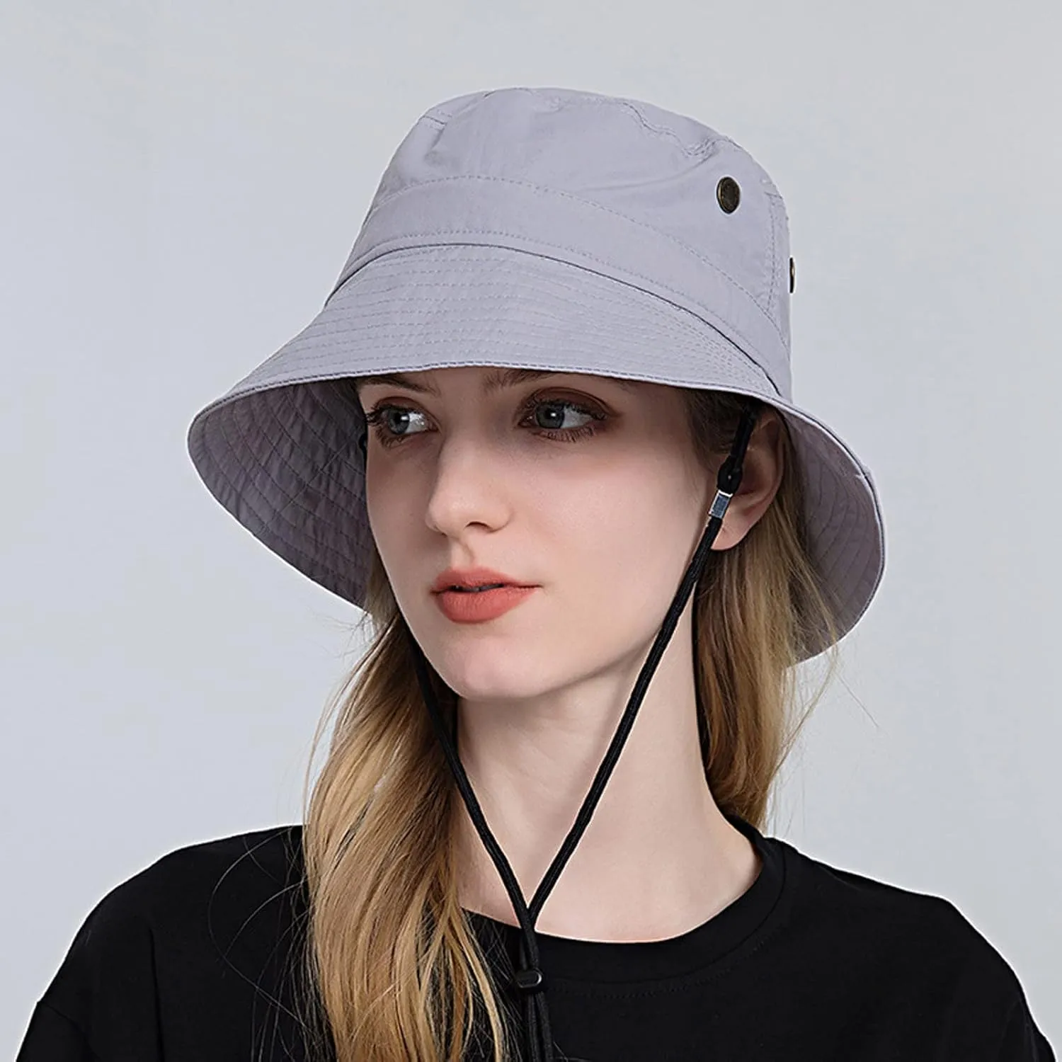 Bucket Rain Hat with Chin Strap Quick Drying Packable Sun Hat Unisex Wide Brim Outdoor Cowboy Summer Sun Hats