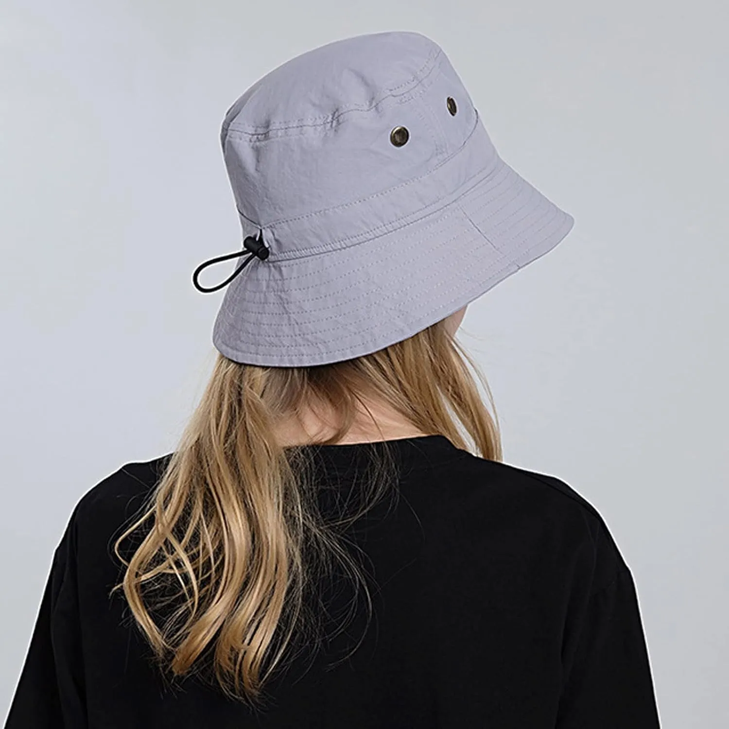 Bucket Rain Hat with Chin Strap Quick Drying Packable Sun Hat Unisex Wide Brim Outdoor Cowboy Summer Sun Hats