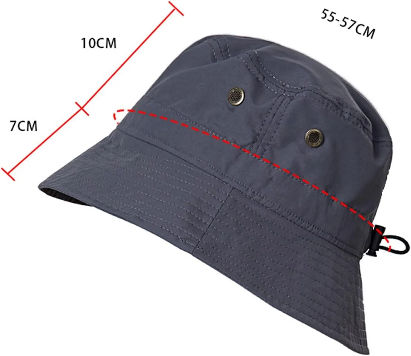 Bucket Rain Hat with Chin Strap Quick Drying Packable Sun Hat Unisex Wide Brim Outdoor Cowboy Summer Sun Hats