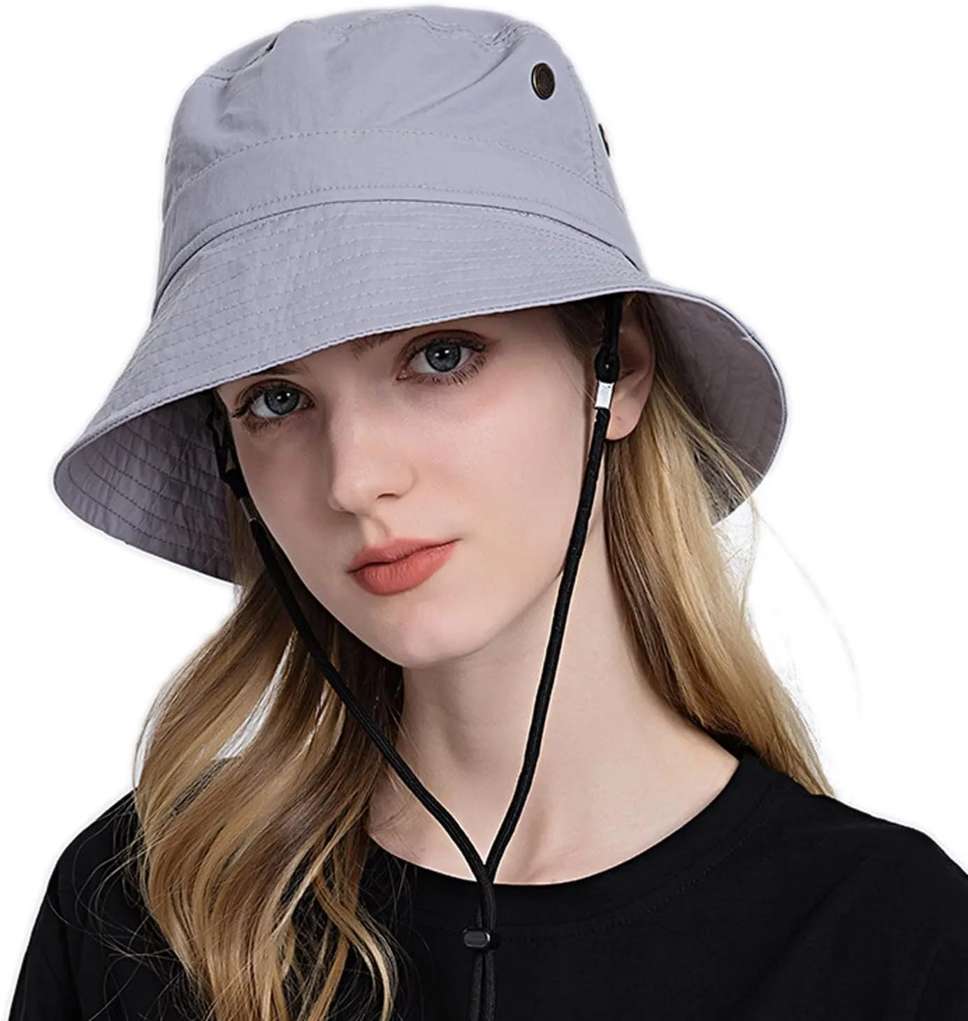 Bucket Rain Hat with Chin Strap Quick Drying Packable Sun Hat Unisex Wide Brim Outdoor Cowboy Summer Sun Hats