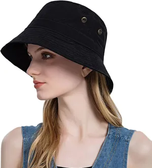 Bucket Rain Hat with Chin Strap Quick Drying Packable Sun Hat Unisex Wide Brim Outdoor Cowboy Summer Sun Hats
