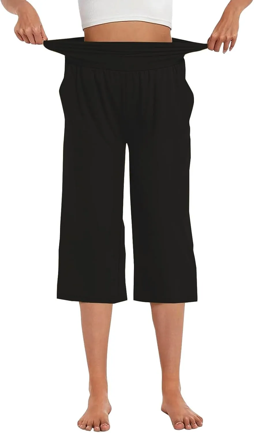 Capri Pants for Women Joggers Stretch Lightweight Running Yoga Casual Tactical Hiking with Pockets Water Resistant