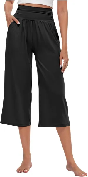 Capri Pants for Women Joggers Stretch Lightweight Running Yoga Casual Tactical Hiking with Pockets Water Resistant
