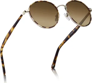 CARFIA Metal Acetate Polarized Sunglasses for Women UV400 Protection, Retro Small Round Anti-Glare Glasses Driving Shades
