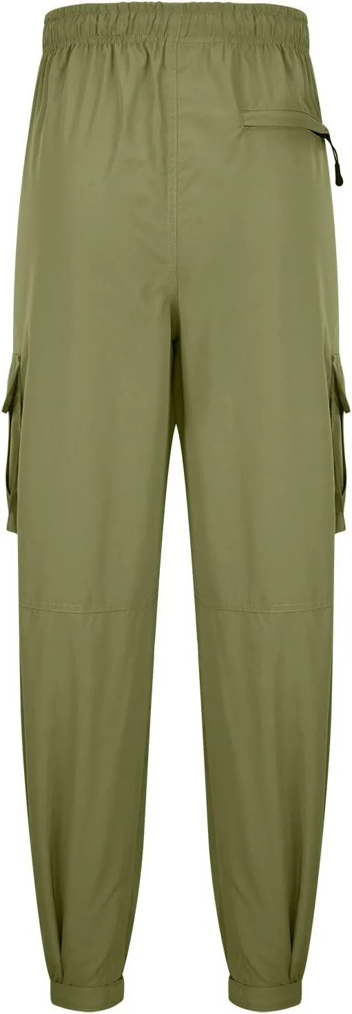 Cargo Pants for Men 2024 Relaxed Fit Causal Work Streetwear Khaki Baggy Joggers with Zipper Pockets Drawstring Sweatpants