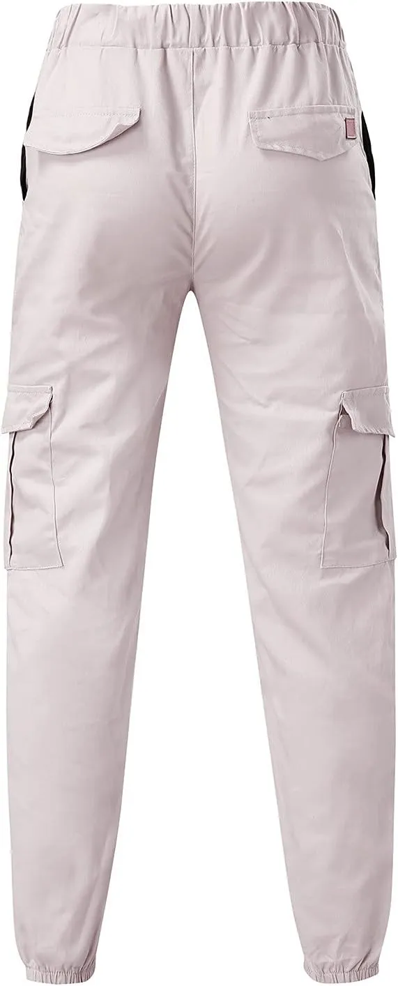 Cargo Pants for Men Relaxed Fit Cargo Pants Elastic Waist Drawstring Jogger Sweatpants Straight Multi Pockets Outdoor