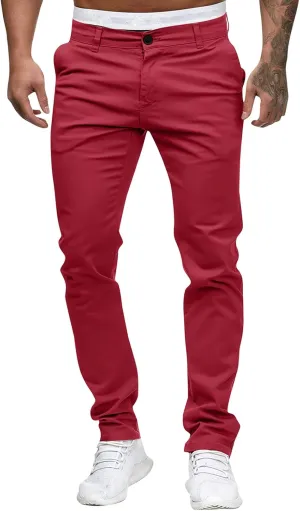 Cargo Pants for Men Relaxed Fit Casual Joggers Pants Cotton Drawstring Chino Workout Sweatpants Casual Long Trousers