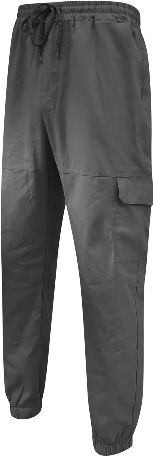 Cargo Pants for Men Relaxed Fit Mens Cargo Pants with Pockets Open Bottom Athletic Pants for Workout Running Training