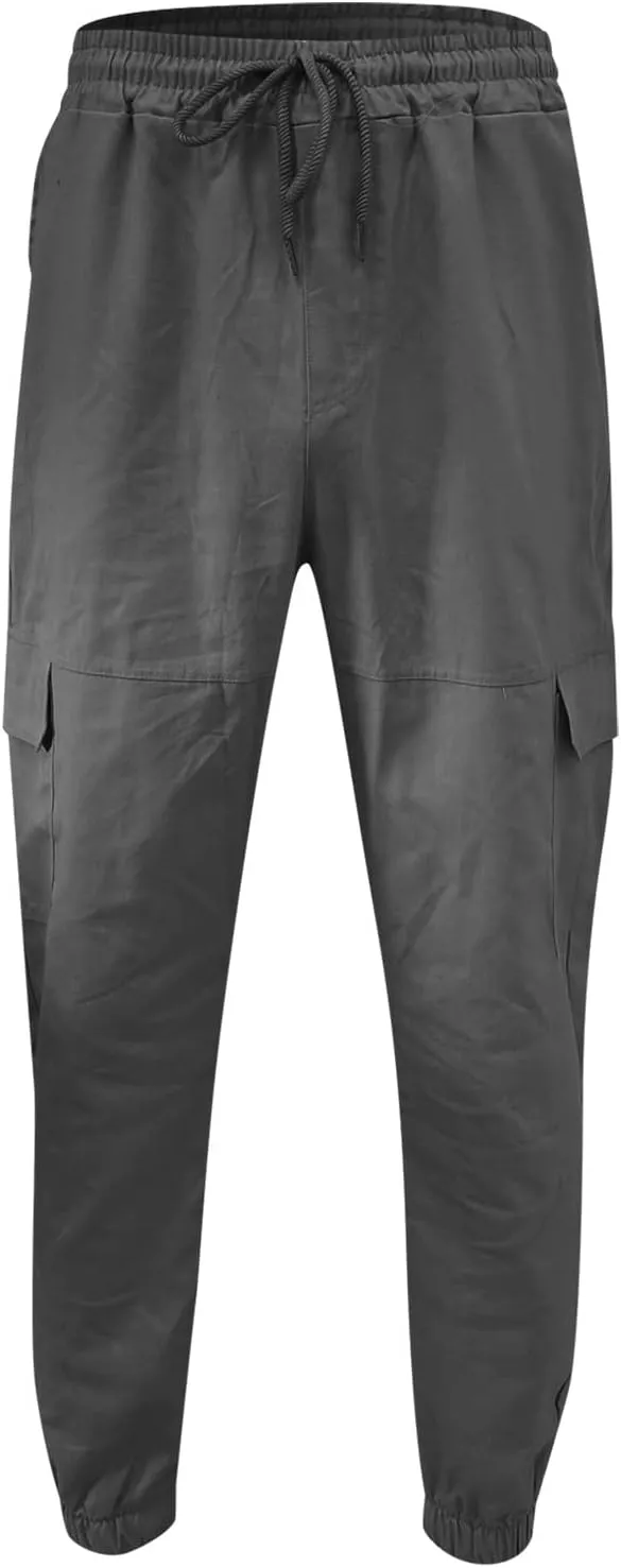 Cargo Pants for Men Relaxed Fit Mens Cargo Pants with Pockets Open Bottom Athletic Pants for Workout Running Training