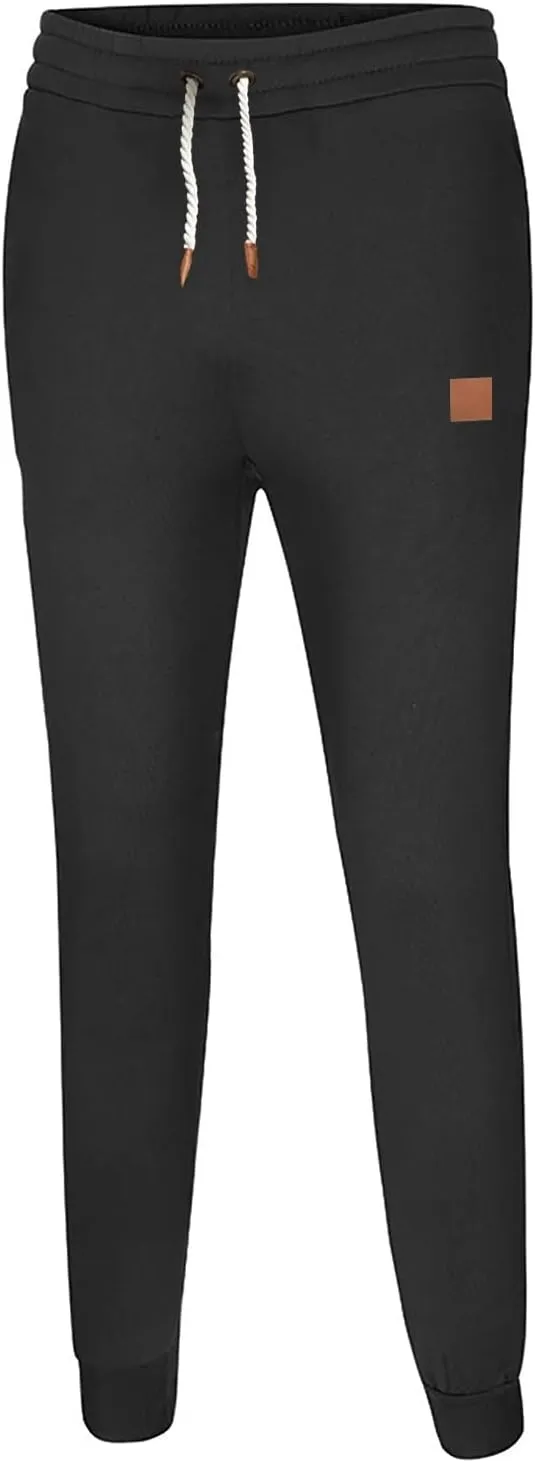 Cargo Pants for Men Relaxed Fit Mens Cargo Sweatpants Heavyweight Fleece Jogger Work Pants Drawstring Sports Trousers