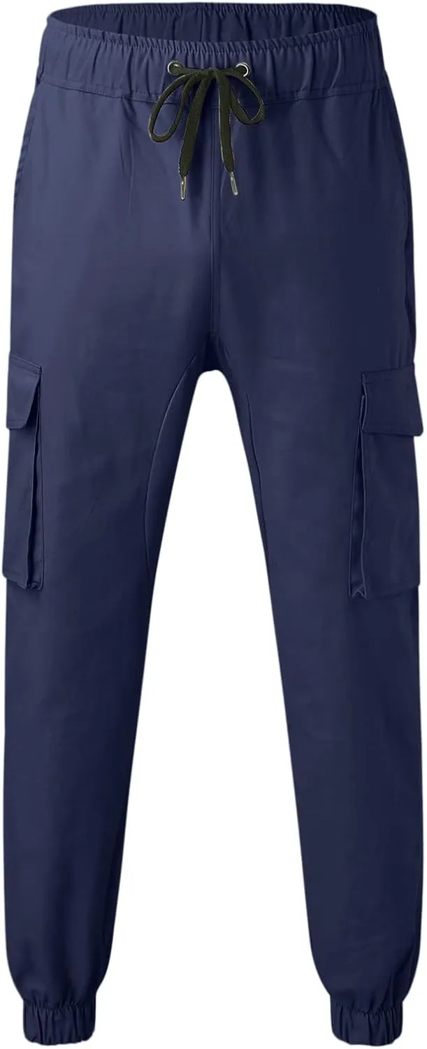 Cargo Pants for Men Relaxed Fit Mens Sweatpants Fleece Large Size Sweatpants Plush Thickening Cotton-Padded Trousers