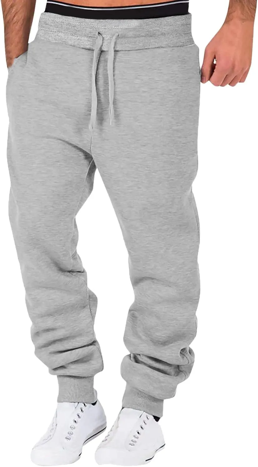 Cargo Pants for Men Relaxed Fit Pant Mens Cotton Linen Pants Loose Casual Lightweight Elastic Waist Drawstring Beach