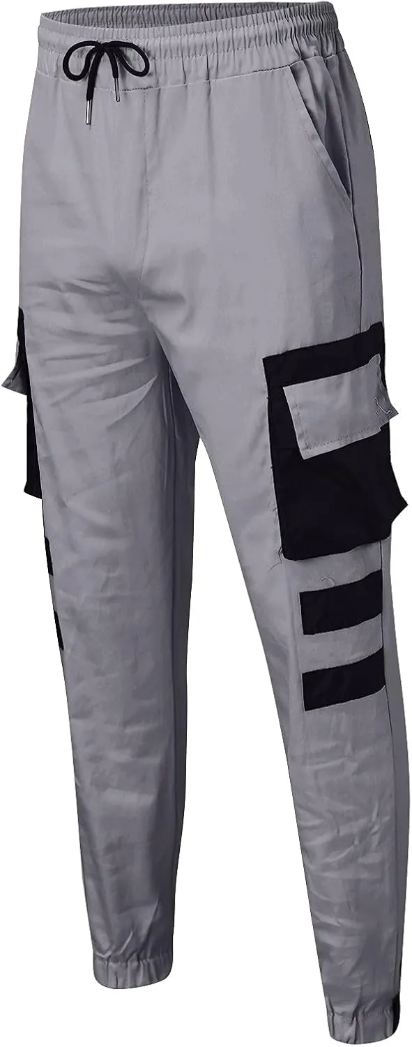 Cargo Pants for Men Relaxed Fit Pants Men's Fleece Cargo Sweatpants Heavyweight Mens Fashion Athletic Joggers Pants