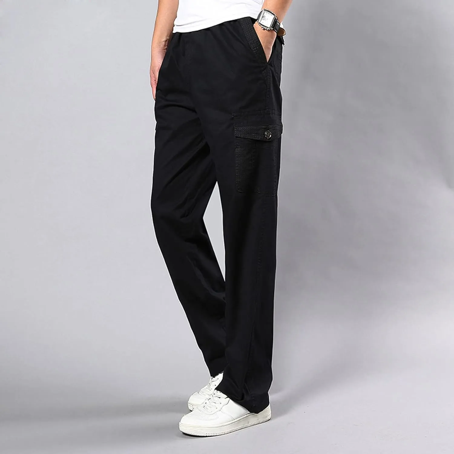 Cargo Pants for Men Relaxed Fit Pants Slim Fit Active Drawstring Bottom Sports Outdoor Recreation Athletic Sweatpants