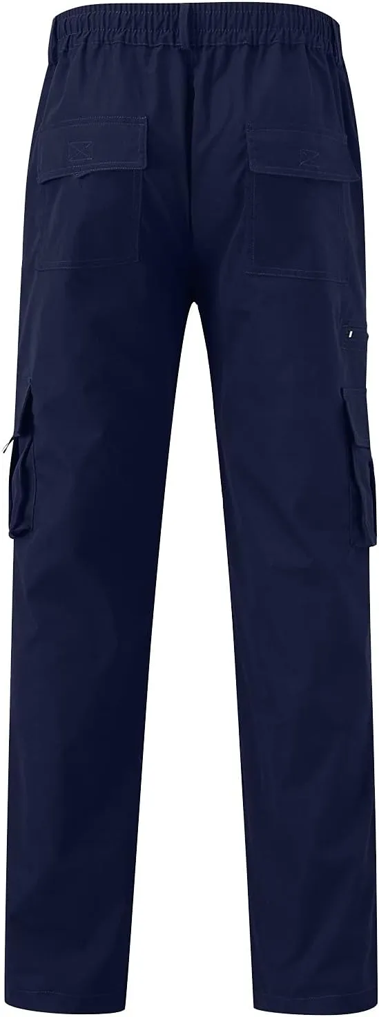Cargo Pants for Men Relaxed Fit Pants Sports Sweats Casual Trousers Heavyweight Fleece Sweatpants with Pockets Men's