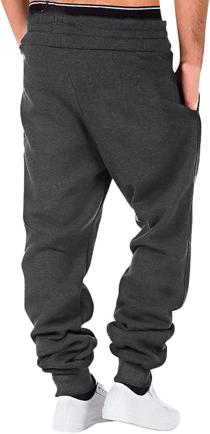 Cargo Pants for Men Relaxed Fit Sweatpants for Men Pants Casual Rope Loose Heavyweight Loose Sports Trousers Pockets