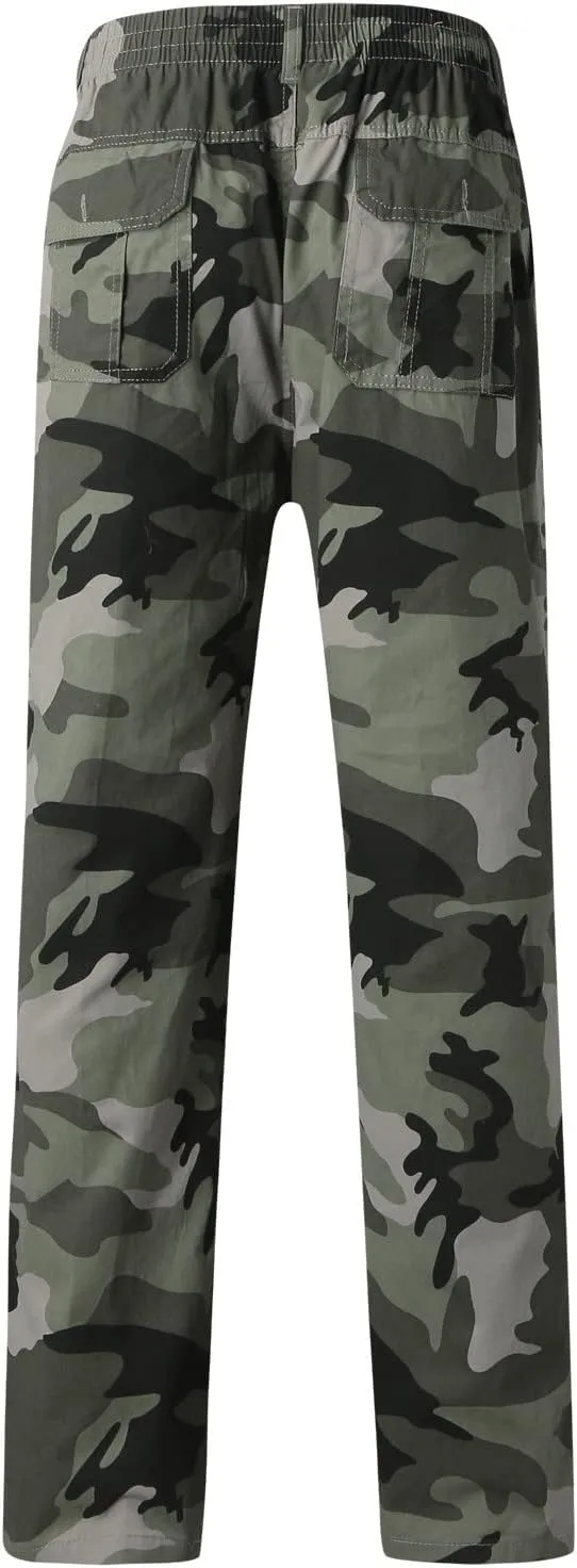 Cargo Pants for Men Relaxed Fit with Pocket Mens Casual Joggers Sweatpants Big & Tall Elastic Drawstring Sweatpants