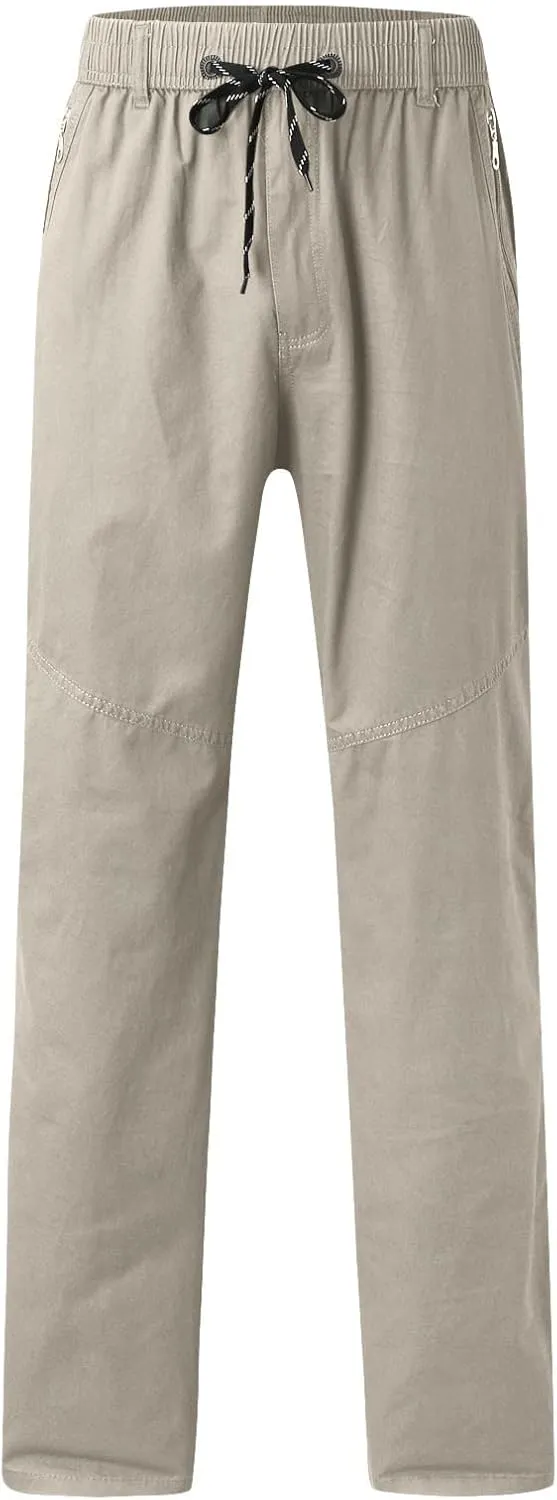 Cargo Pants for Men,Mens Relaxed Fit Cargo Pants Casual Drawstring Outdoor Athletic Jogger Sports Trousers