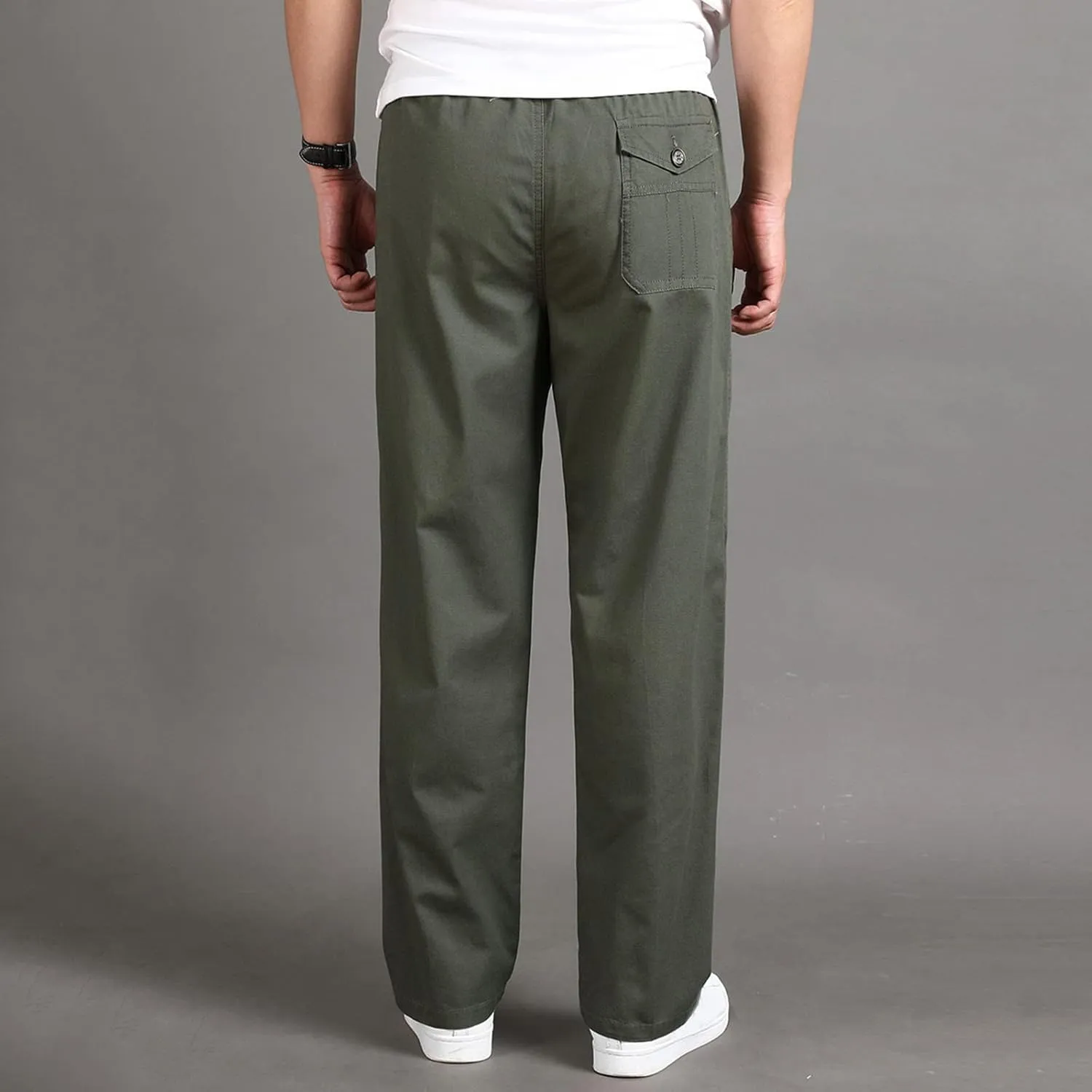 Cargo Pants for Men,Mens Relaxed Fit Cargo Pants Casual Drawstring Outdoor Athletic Jogger Sports Trousers