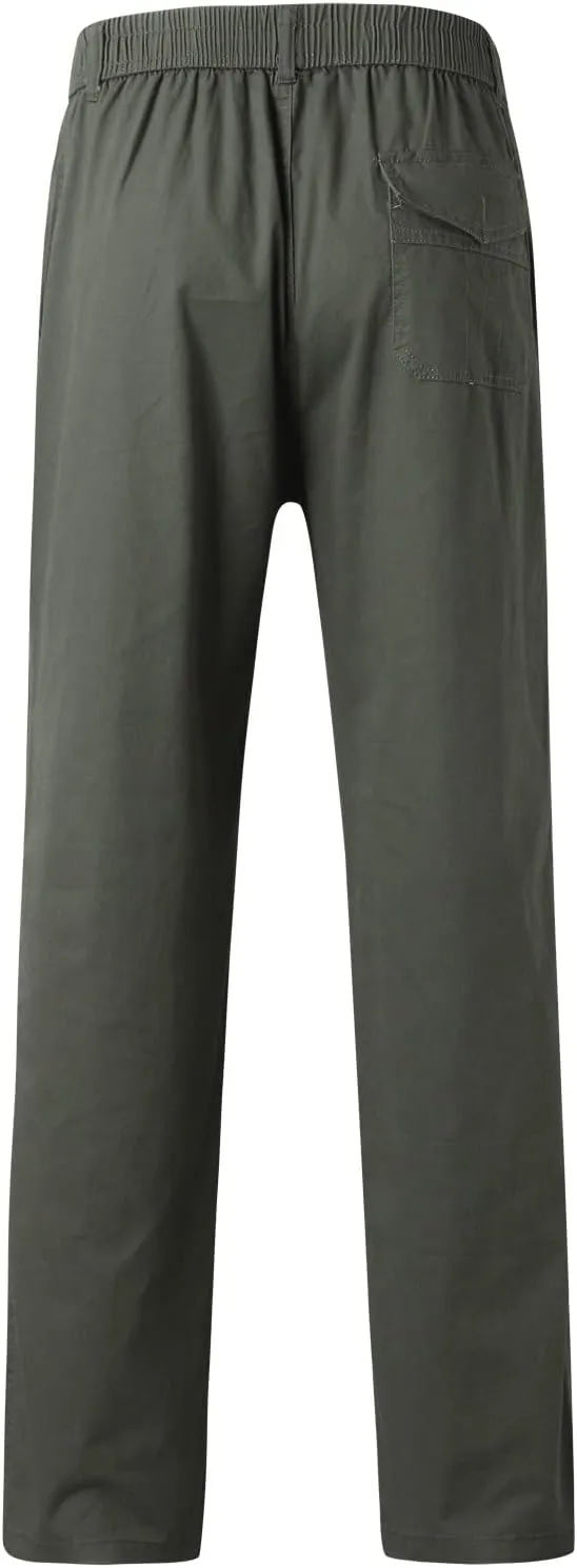 Cargo Pants for Men,Mens Relaxed Fit Cargo Pants Casual Drawstring Outdoor Athletic Jogger Sports Trousers