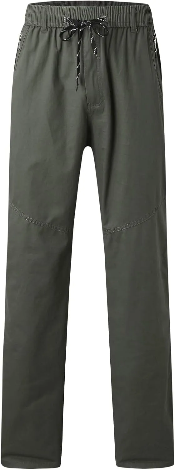 Cargo Pants for Men,Mens Relaxed Fit Cargo Pants Casual Drawstring Outdoor Athletic Jogger Sports Trousers
