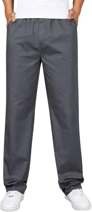 Cargo Pants for Men,Mens Relaxed Fit Outdoor Cargo Pants Casual Drawstring Athletic Jogger Sports Trousers