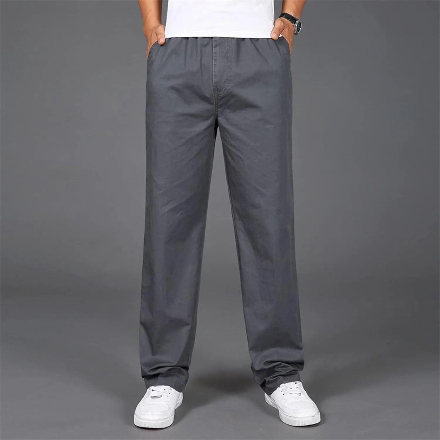 Cargo Pants for Men,Mens Relaxed Fit Outdoor Cargo Pants Casual Drawstring Athletic Jogger Sports Trousers