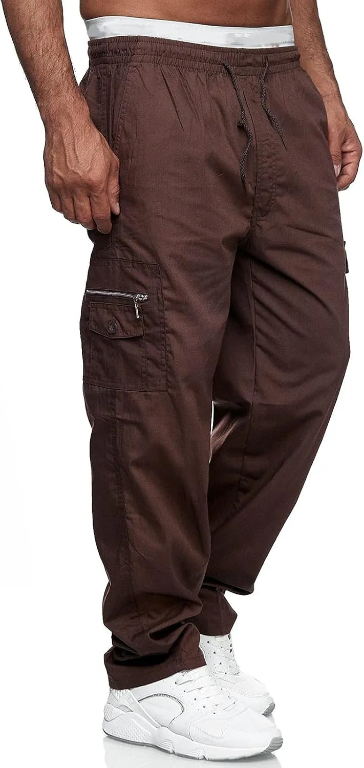 Cargo Sweatpants for Men Big and Tall Men's Casual Cargo Pants Loose Fit Jogger Sweatpants Tactical Work Pants Multi