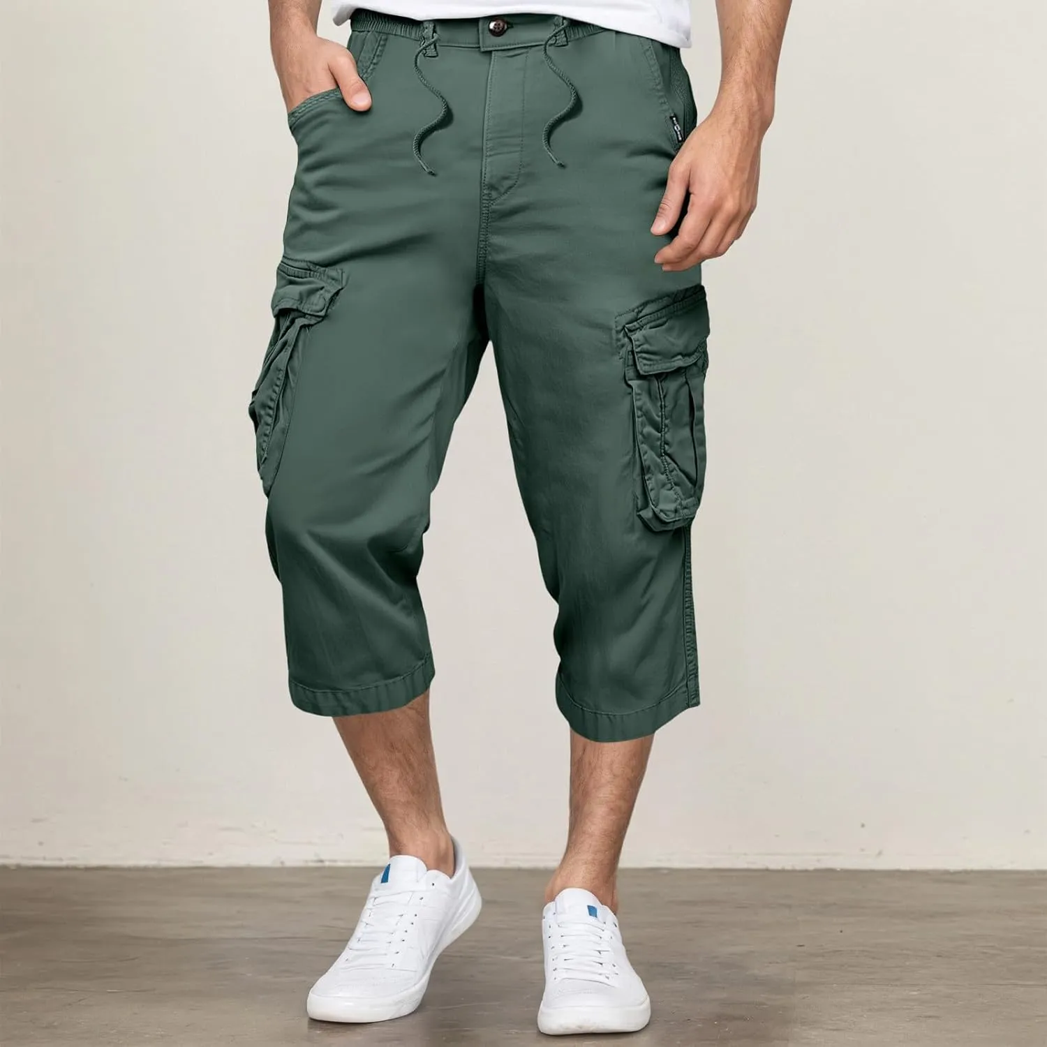 Cargo Sweatpants for Men Gym Beach Pajama Hiking Bike Athletic Stretch Yoga Basketball with Pockets Football Regular