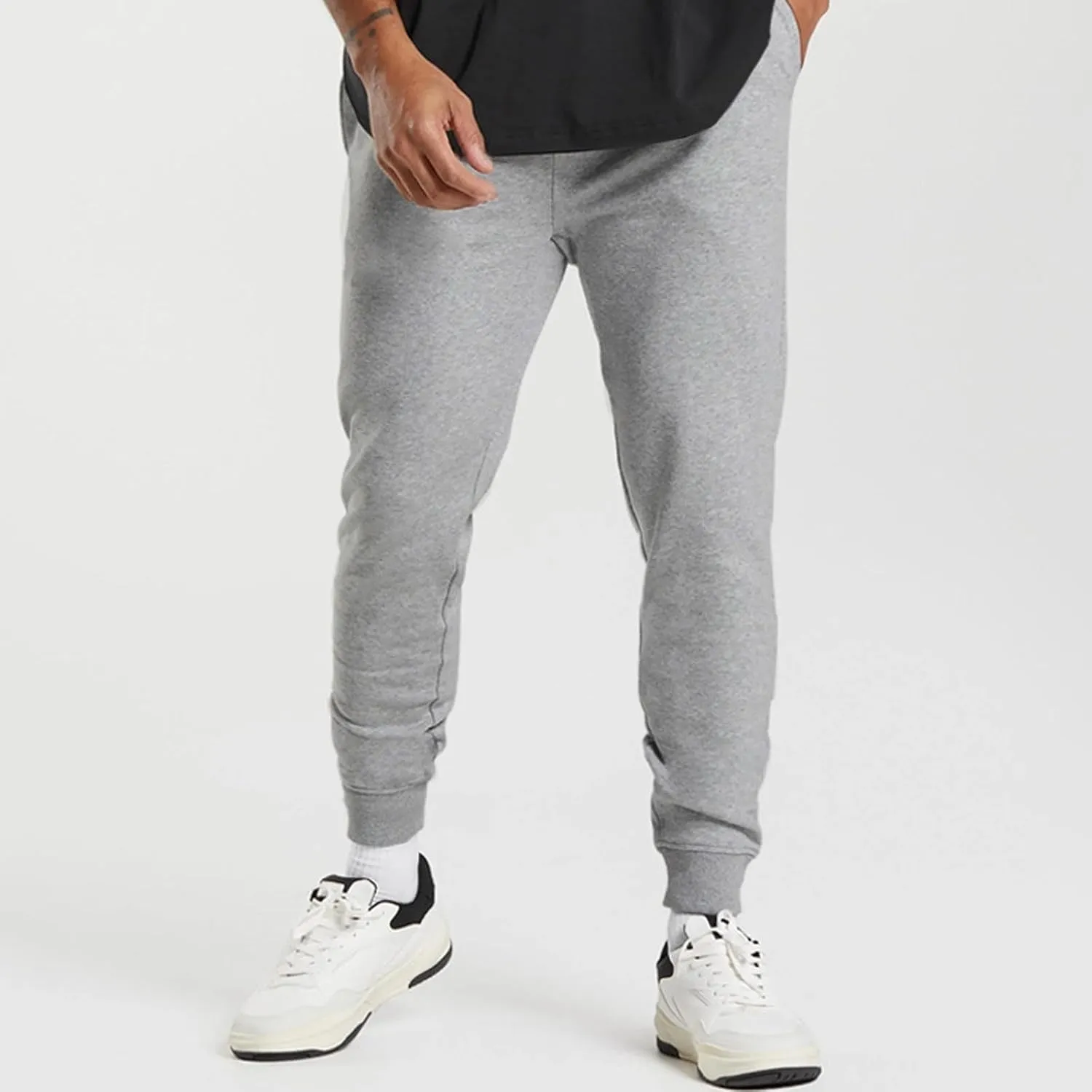 Cargo Sweatpants for Men Loose Fit Casual Pants Active Athletic Workout Baggy Jogger Drawstring Pants with Pockets