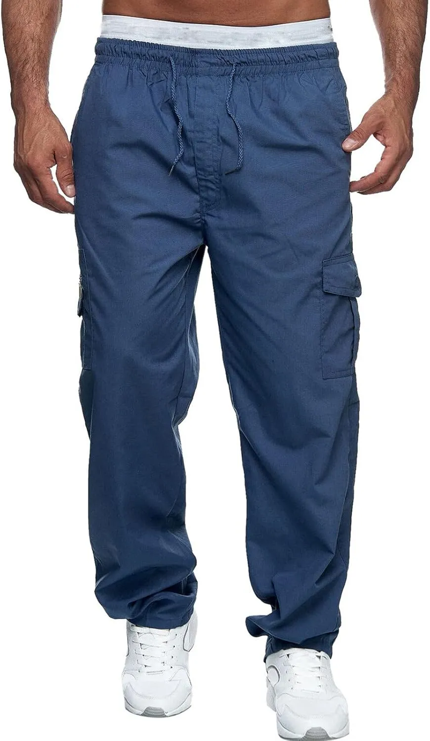 Cargo Trousers for Men Casual Gym Cargo Sweatpants Heavyweight Fleece Active Gym Workout Sweat Pants Men's Sweatpants