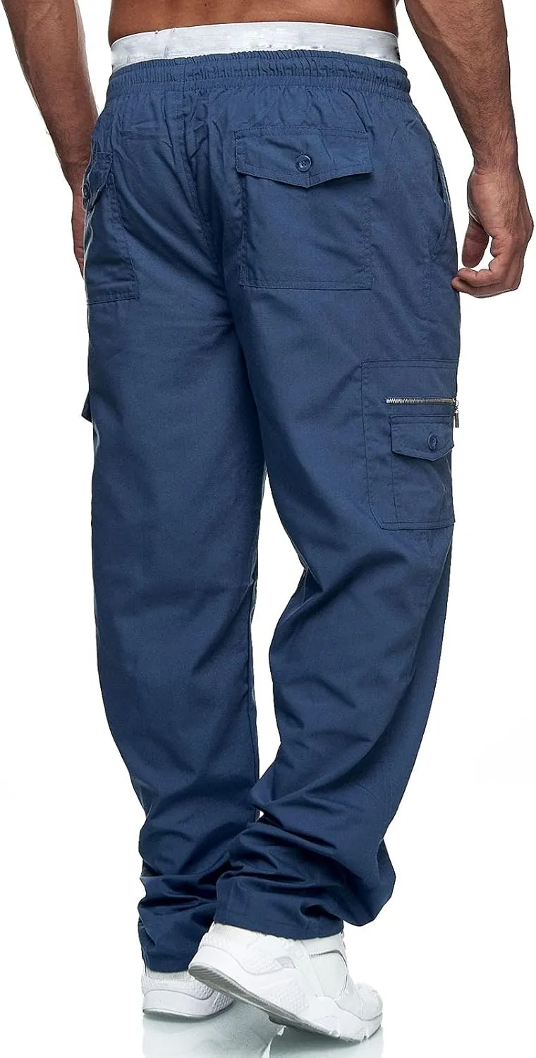 Cargo Trousers for Men Casual Gym Cargo Sweatpants Heavyweight Fleece Active Gym Workout Sweat Pants Men's Sweatpants