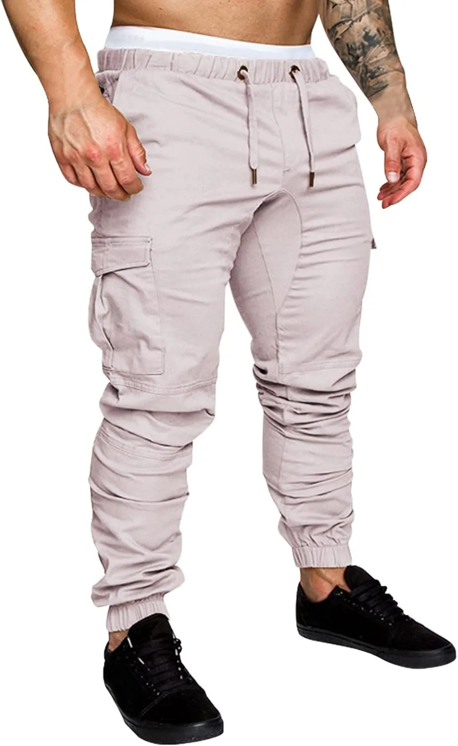 Cargo Trousers for Men Long Track Pants with Pockets Mens Sweatpants Relaxed Fit Stretch Drawstring Pocket Sweatpants