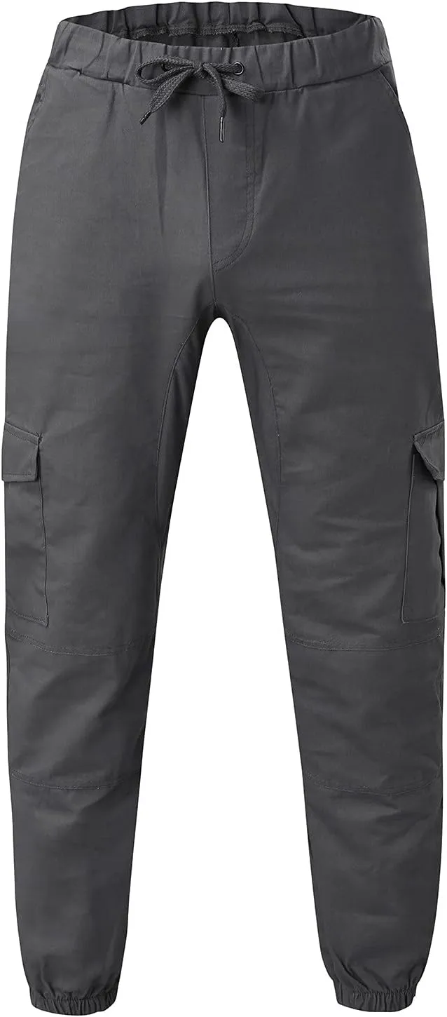 Cargo Trousers for Men Long Track Pants with Pockets Mens Sweatpants Relaxed Fit Stretch Drawstring Pocket Sweatpants