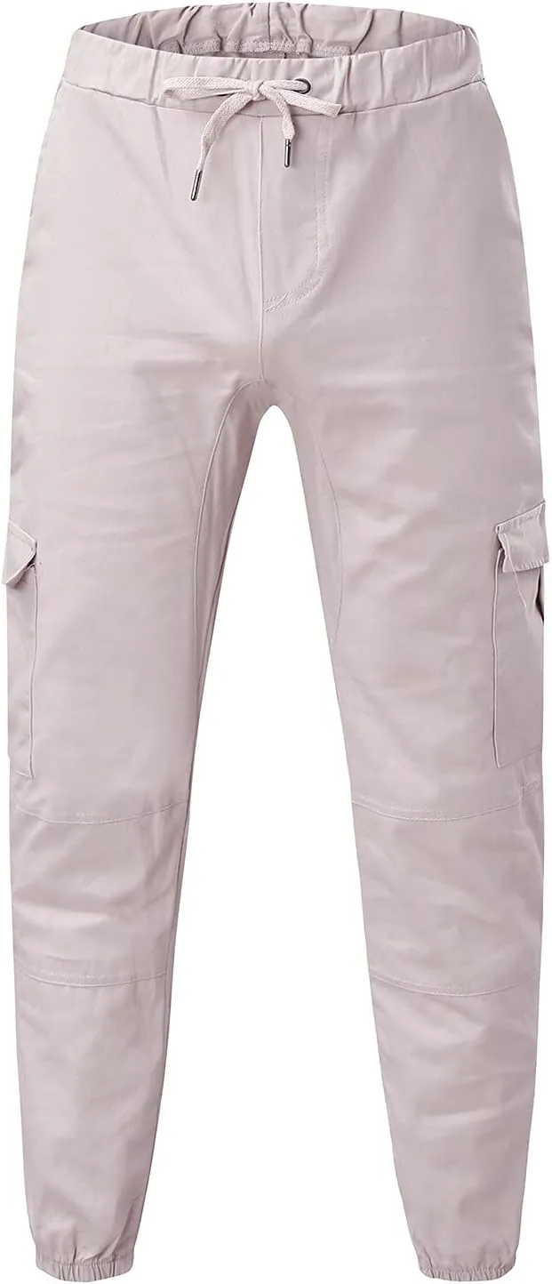 Cargo Trousers for Men Long Track Pants with Pockets Mens Sweatpants Relaxed Fit Stretch Drawstring Pocket Sweatpants