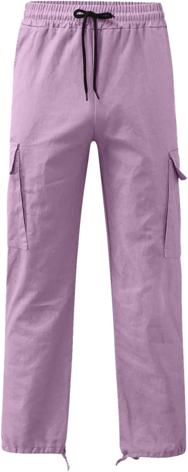 Cargo Trousers for Men with Pocket for Workout Jogging Running Men's Heavyweight Sweatpants Fleece Lined with Pockets