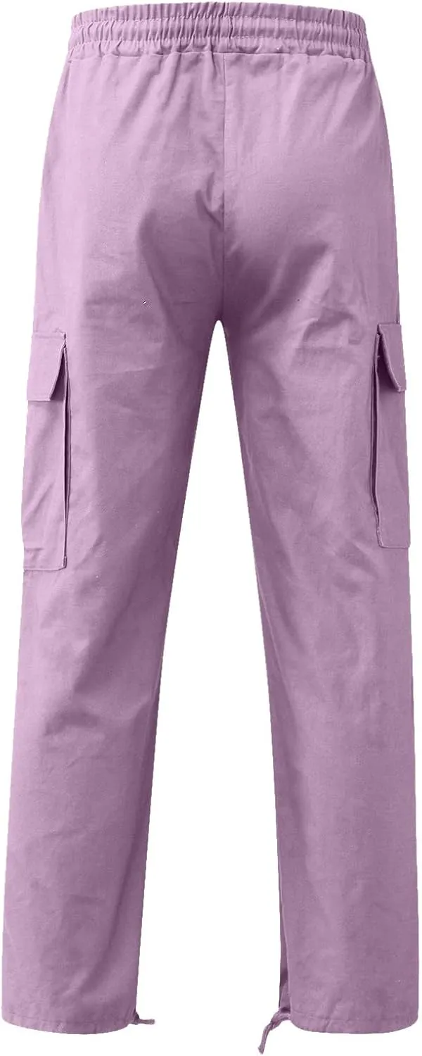 Cargo Trousers for Men with Pocket for Workout Jogging Running Men's Heavyweight Sweatpants Fleece Lined with Pockets