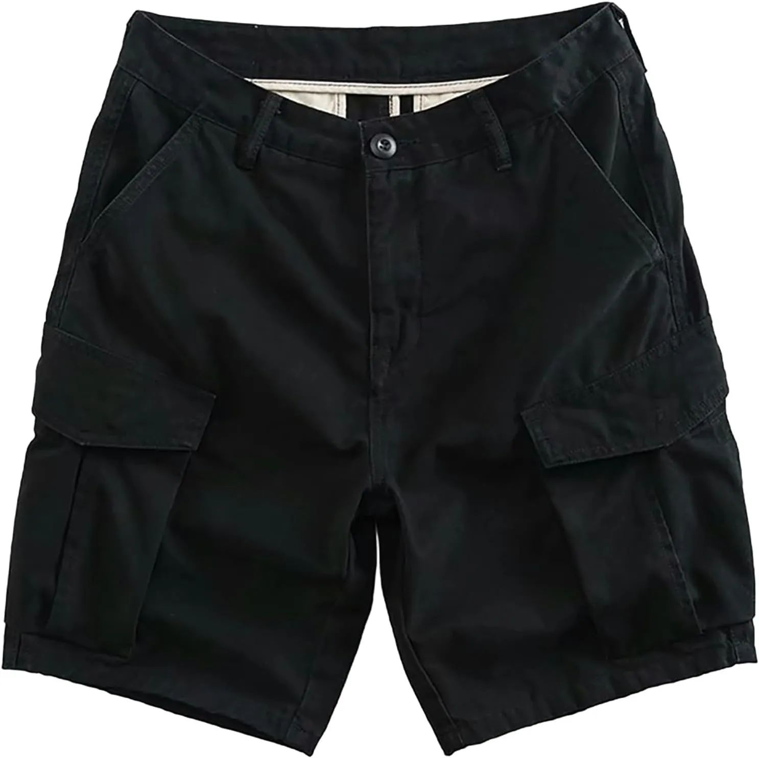 Casual Cargo Shorts for Mens Front Button Relaxed Stretch Lightweight Pant 2025 Summer Office Work Shorts with Pocket