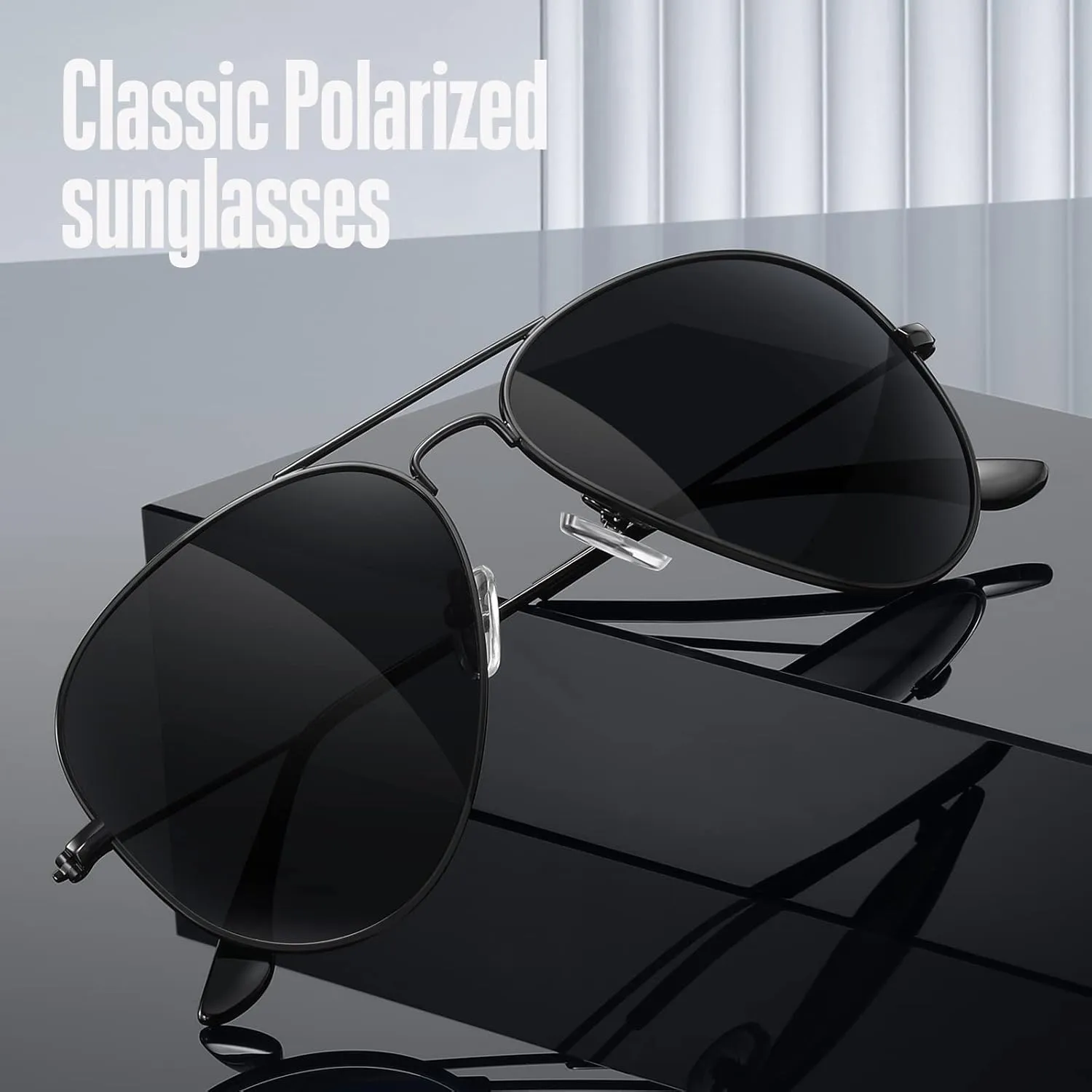 Classic Aviator Sunglasses for Men Womens Driving Polarized Sunglasses