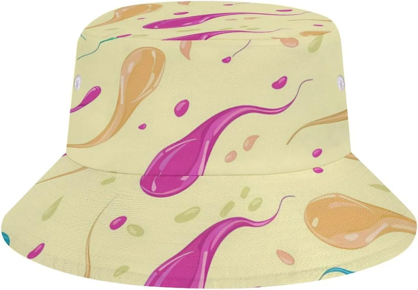 Colorful Sperm Bucket Hat Summer Sun Hat Fishing Cap for Men Women for Beach