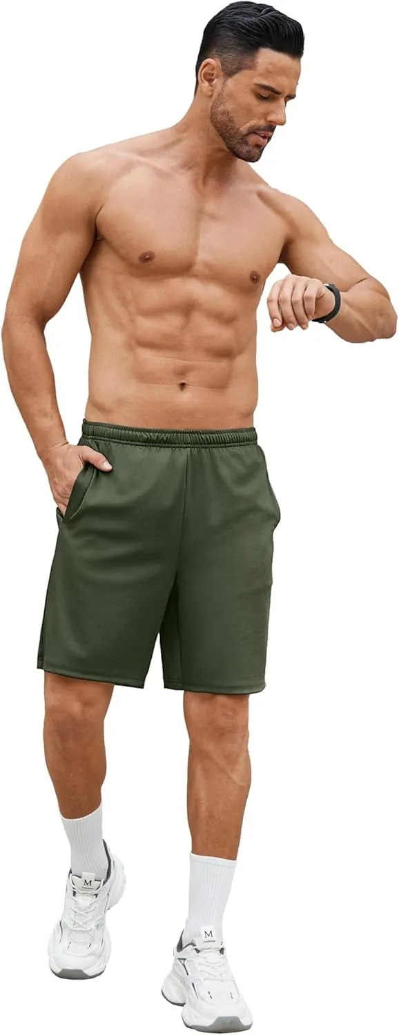 COOFANDY Men's Gym Workout Shorts 7 Inch Stretch Athletic Shorts Lightweight Running Training Short Pants with Pockets