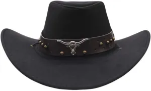 Cowboy Hat for Men Classic Cowgirl Hat Wide Brim Western Women Cowboy Hats Jazz Style Hat for Cosplay Show