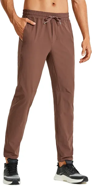 CRZ YOGA Men's Stretch Athletic Pants - 30'' Slim Fit Elastic Waist Workout Running Gym Track Pant with Pockets