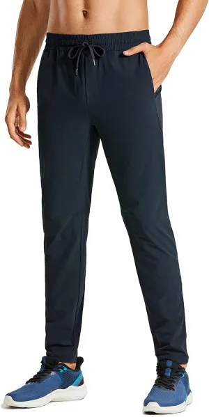 CRZ YOGA Men's Stretch Athletic Pants - 30'' Slim Fit Elastic Waist Workout Running Gym Track Pant with Pockets