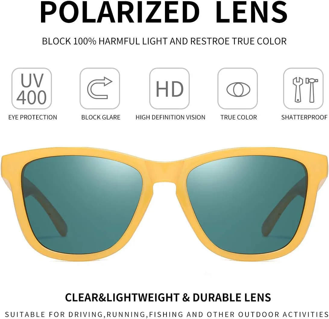 Dollger Polarized Sunglasses for Men Women Retro Classic UV400 Protection Sunglasses