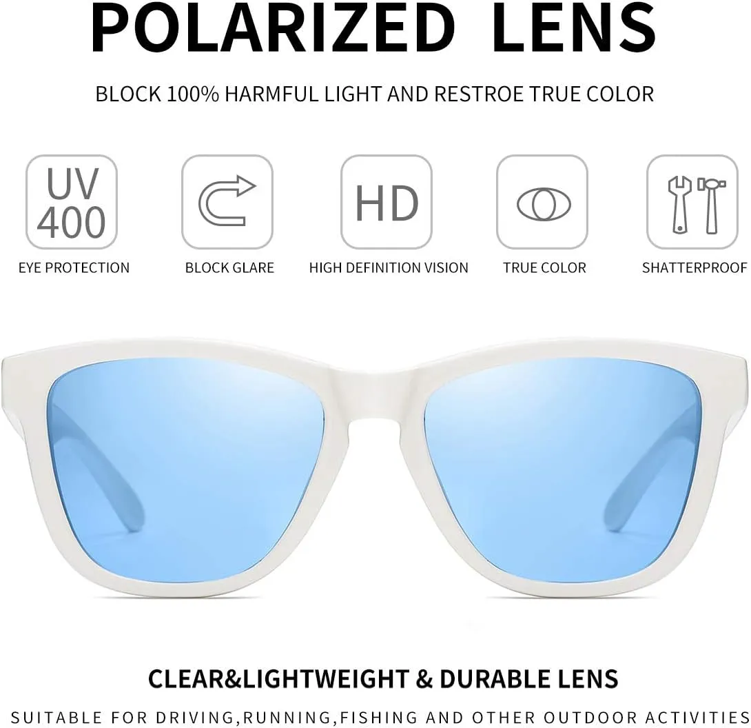 Dollger Polarized Sunglasses for Men Women Retro Classic UV400 Protection Sunglasses