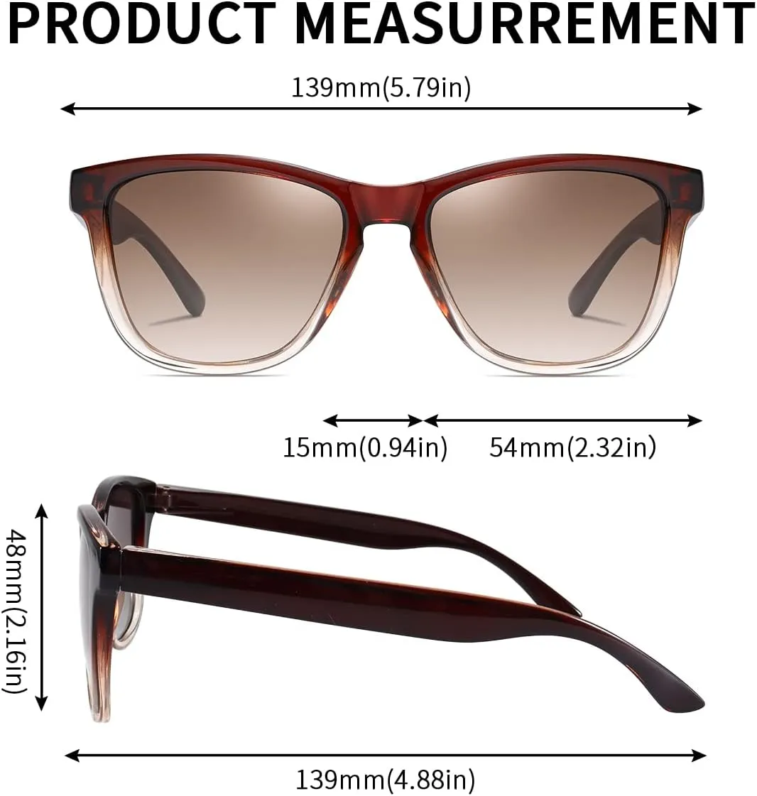 Dollger Polarized Sunglasses for Men Women Retro Classic UV400 Protection Sunglasses